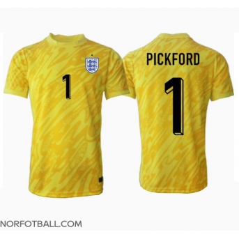 Billige Fotballdrakt England Jordan Pickford #1 Keeper Replika Bortedrakt EM 2024 Kortermet